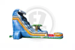 22 ft tropical fireblast tsunami ws1241 ezinflatables 22ft Tropical Fireblast Tsunami Water Slide