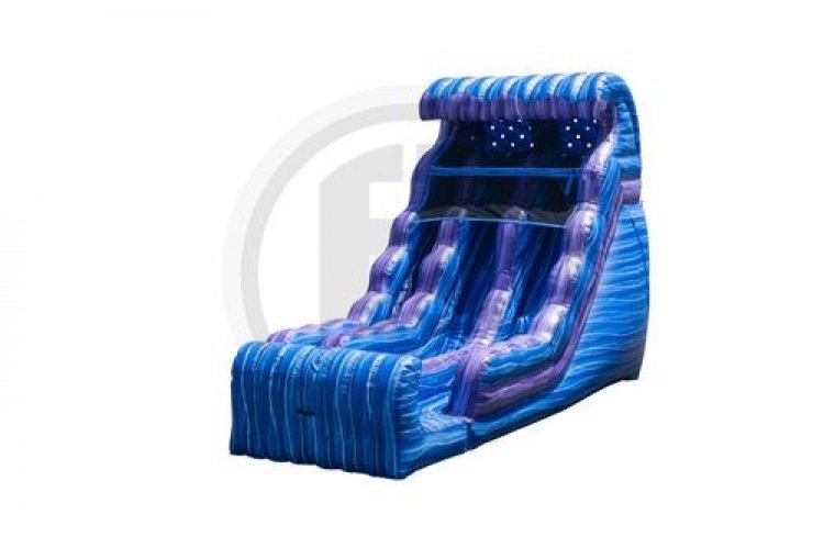 18ft Blue Mist Dual Lane Dry Slide